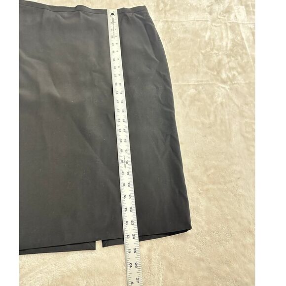 Jean Paul Gaultier Femme Pencil Skirt Women's 6 Black Wool Silk Knee Length Slit - Picture 9 of 9